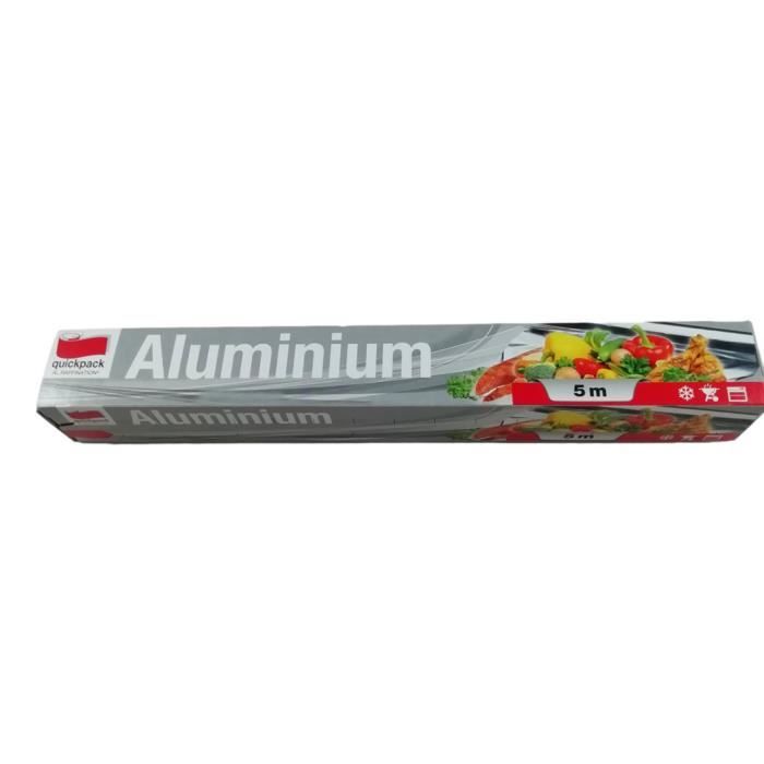 Papier aluminium en rouleau - boite distributrice - 30 cm x 200 mètres