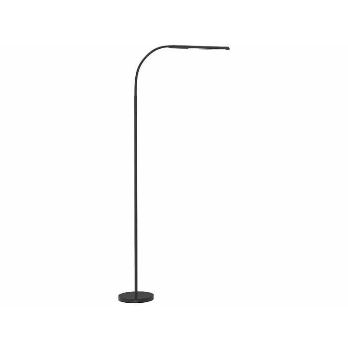 Lampe sur pied - Noir - Luminosité variable - Col de cygne - Design contemporain