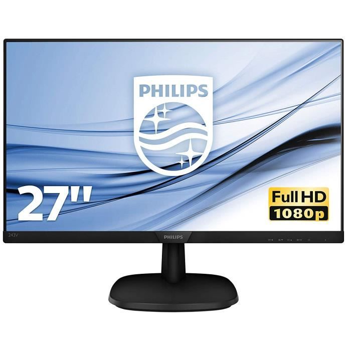 Écrans PC Philips V Line Moniteur LCD Full HD 273V7QSB-00 - Écrans