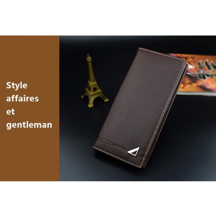 Portefeuille long pour portefeuille multi-cartes pour homme, portefeuille,  Men's Marron Marron marron - Cdiscount Bagagerie - Maroquinerie
