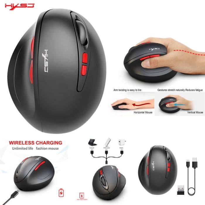 HXSJ T31 2.4G souris sans fil Design ergonomique souris dordinateur portable optique lecteur de jeu pour ordinateur portable