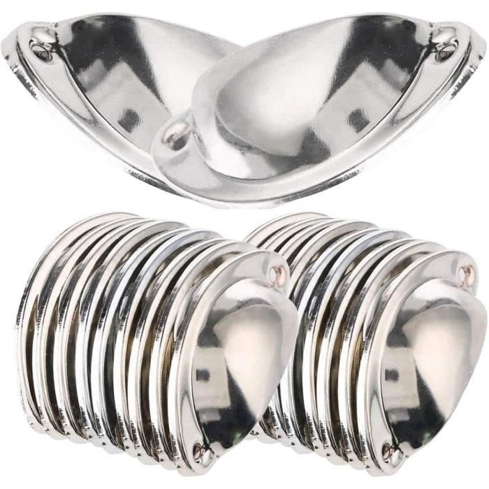 20 Poignées De Tiroir En Fer Style Coquille - 81mm - Couleur Bronze - Pour Meuble, Placard, Armoire