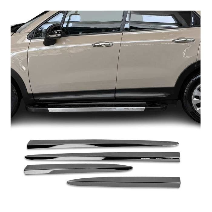 Film Protecteur Pour Poignées De Porte Fiat 500X 2015-2023 - Anti-rayures, Texture Carbone 3D, TPU