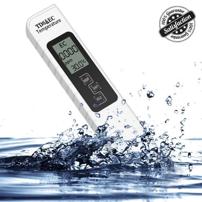 Testeur numérique qualité de l'eau mesure température pour l'eau
