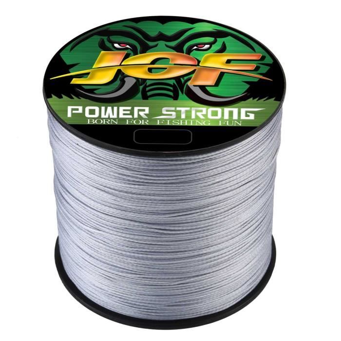 Gris 500M 0.16mm 22lb  Fil De Pêche Tressé PE à 8 Brins, Multifilament