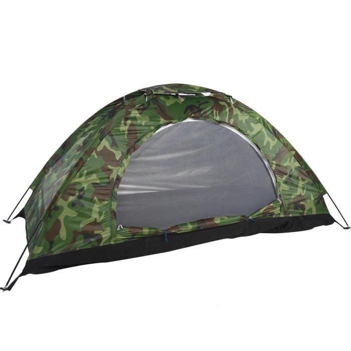 Tente de Camping - HB010 - 1 Personne - Imperméable 1500 mm - Sac de Transport Inclus - Camouflage