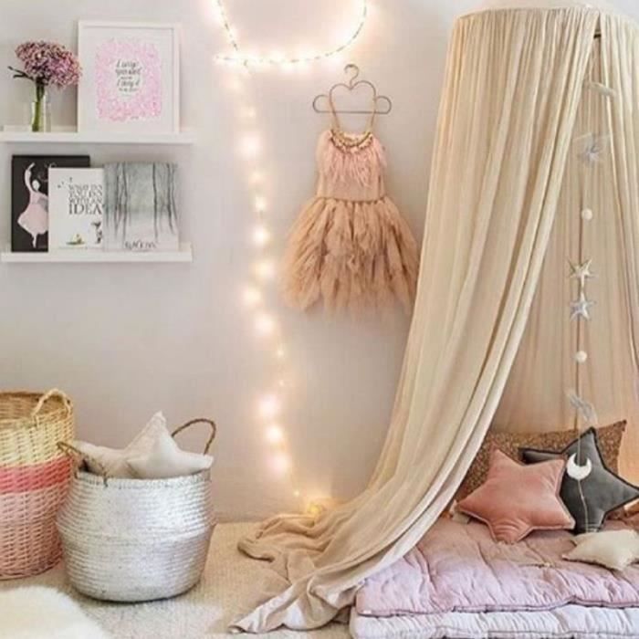 Vv Ciel De Lit Bebe Lit D Enfant Dome Tente Moustiquaire Auvent De Lit Filles Ciel De Lit Baldaquin Pour Enfants Kaki Cdiscount Puericulture Eveil Bebe