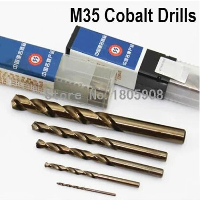 Forets Hélicoïdaux 4,4 Mm Titane – Lot De 2, HSS-E Cobalt 8% – Pour Acier Inox, Aluminium, Métaux