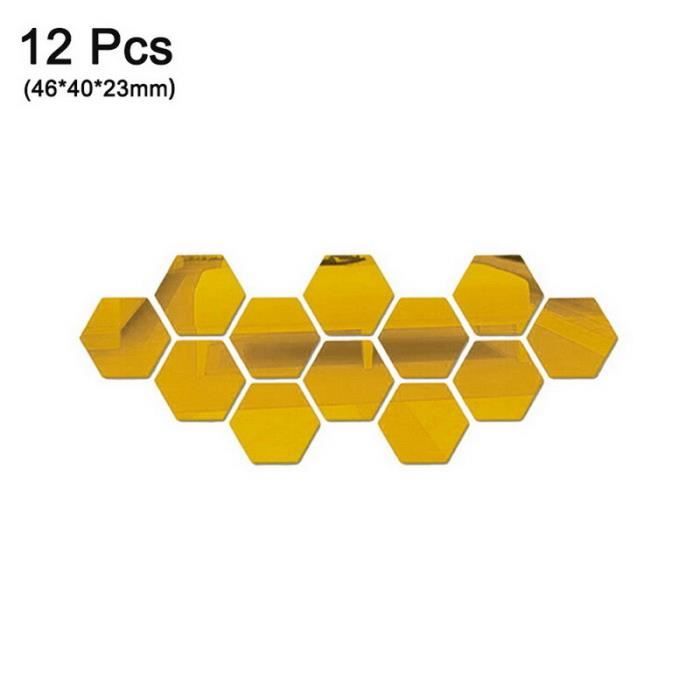 27 Autocollants Muraux Hexagonaux En Bois – Amovibles, Repositionnables – Décoration Créative Maison