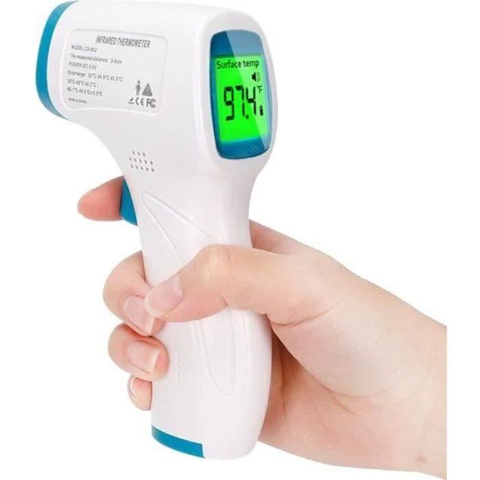 Thermomètre Frontal Infrarouge Sans Contact – 2 En 1 (front Et Objet) – Mesure Rapide, écran Rétroéclairé – Pour Bébé, Adulte, Soins à Domicile