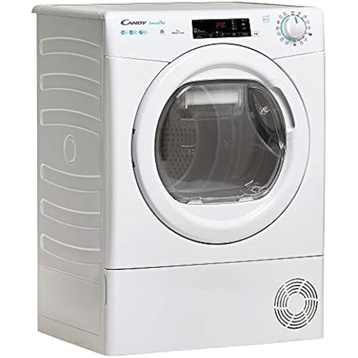 Candy CSOE H10A2TE Sèche linge Smart Pro Pose libre Pompe à chaleur 10 kg Contrôle à distance Wi Fi + BLE 7 cycles