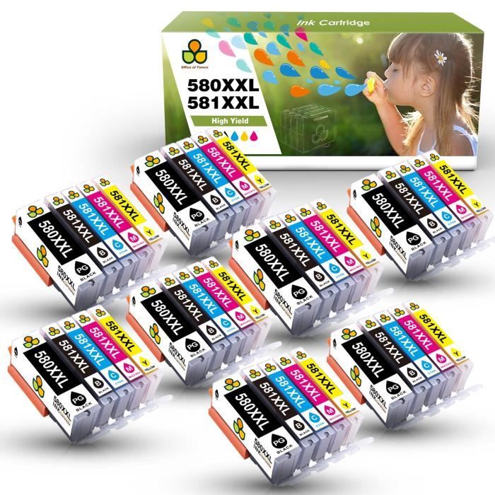 2 cartuchos de tinta negra 580 PGBK PGI-580XXL para Canon PGI-580 PGI 2 cartuchos de tinta negra 580 PGBK PGI-580XXL para Canon PGI-580 PGI
