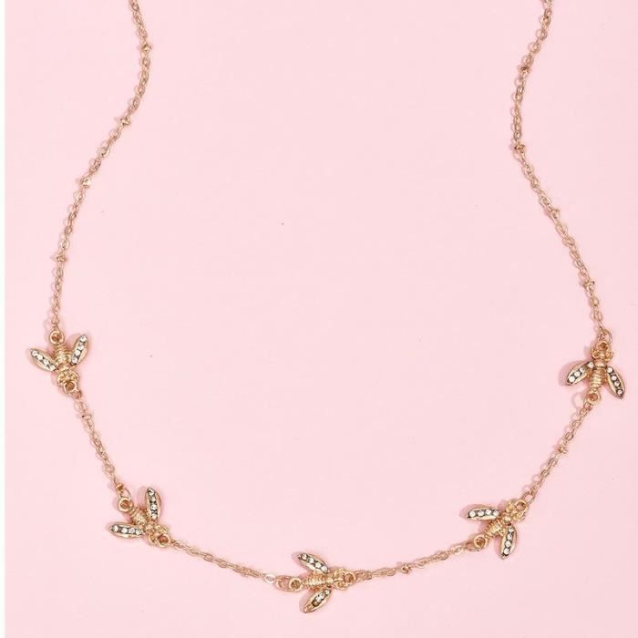 Collier Déclaration Kohls – Strass Rose Laiteux, Chaîne Argent, 18-20 Pouces
