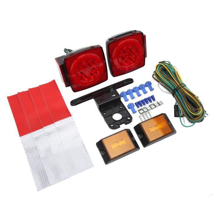 Kit éclairage LED Pour Voiture RC - 8 LED (4 Blanches, 4 Rouges) - Compatible 1/7 UDR, 1/10, 1/8 - Support Métal