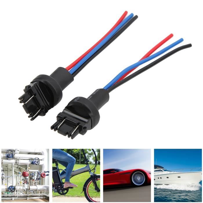 2 Connecteurs Prise Phare H1 - Adaptateur Câblage Pour Ampoules LED/Halogènes - Facile à Installer