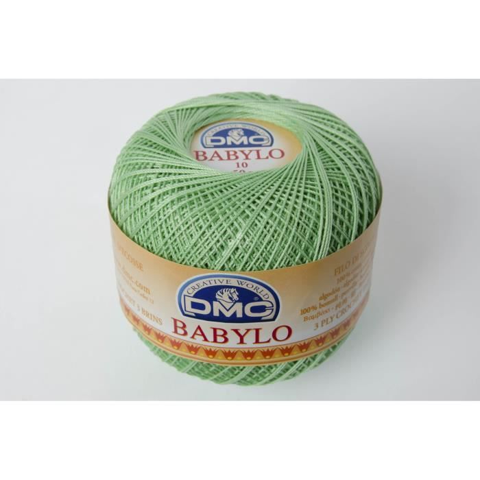 Fil à crocheter Babylo Gross. 10 - Col. 508 - Vert d'eau