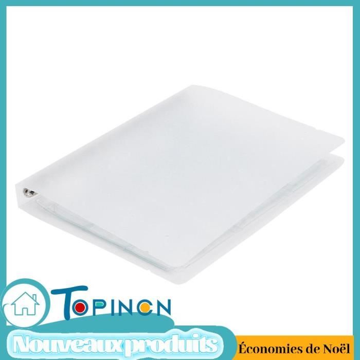 Classeur à 9 Anneaux Transparent B5 - Coque En Plastique Solide - Pour étudiants, Bureau, Organisation