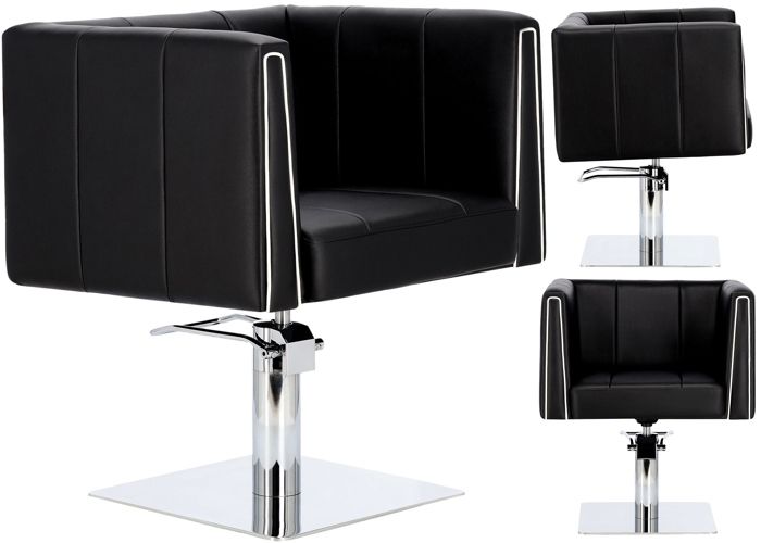 Chaise de coiffure Dante pivotante hydraulique pour barbier et salon de