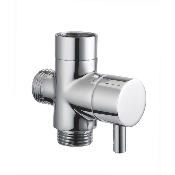 SURENHAP Inverseur De Douche Inverseur 3 Voies En Laiton Chromé G1/2