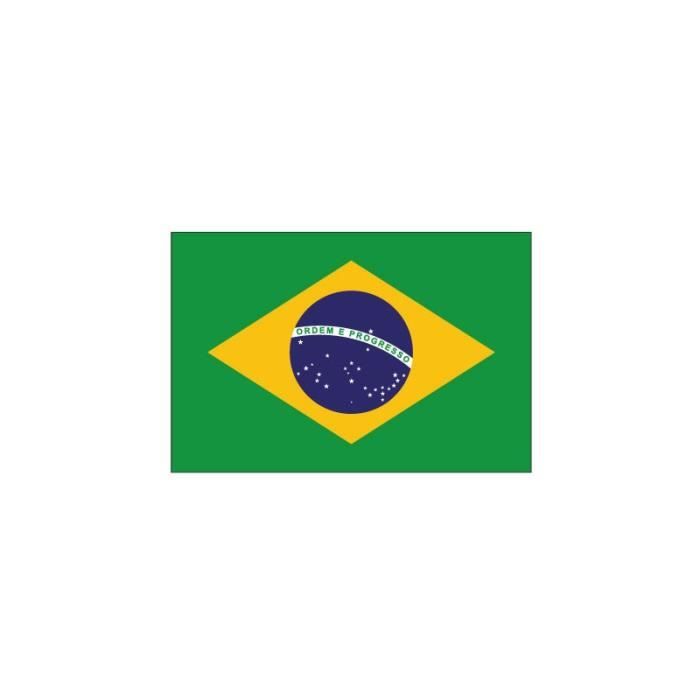 Brésil Brazil drapeau autocollant plaque