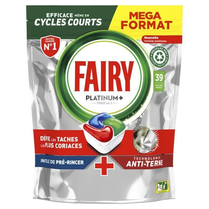 Tablettes Lave-vaisselle Fairy Citron – Lot De 132, Neuf, Tout-en-un