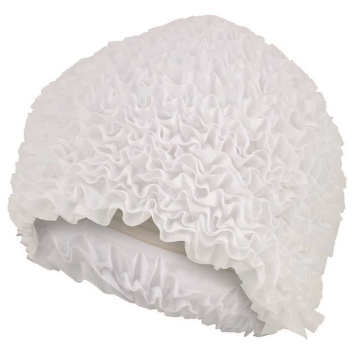 FASHY  Bonnet de bain femme &agrave; volants - Blanc 