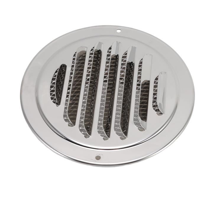 Grille D’Évacuation Ronde Fonte Noir Antique 20,3cm - Style Vintage