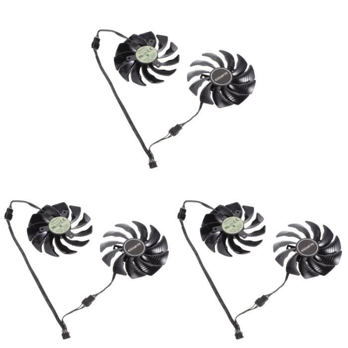 3 paires graphiques pratiques fans de refroidissement en Vidéo ...