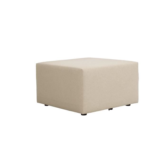 pinot – pouf pour canapé modulable en tissu, made in france - beige