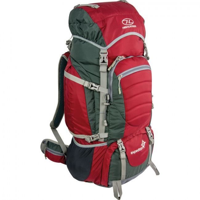 highlander sac à dos 65 litres rouge 67 x 35 cm