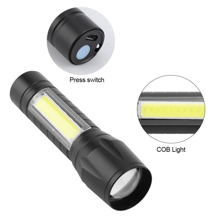 Lampe Frontale LED, Lampe De Poche Frontale COB Forte Adsorption Haute