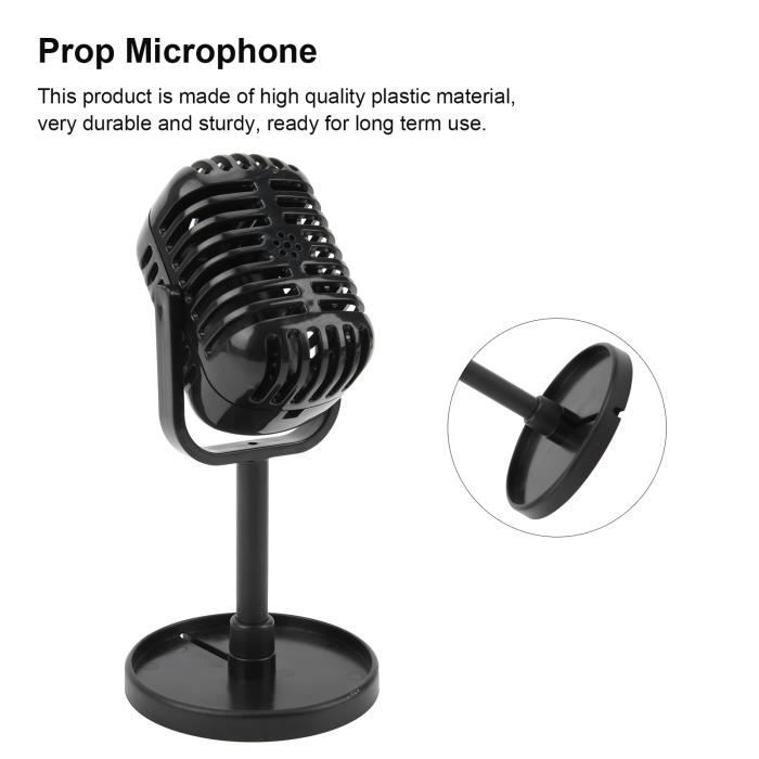 3 Microphones Jouet En Plastique – Bleu, Rose, Noir (17-18 Cm) | Accessoire Scène, Spectacle, Jeu D'imitation - 2
