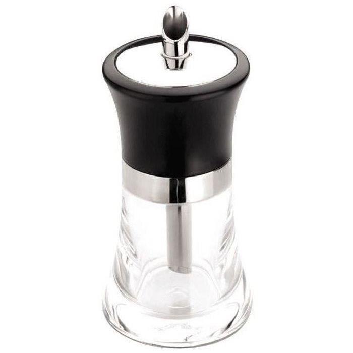 Saupoudreuse+à+sucre+-+LACOR+-+Modele+61904+-+Plastique+-+Noir+et+transparent+-+7+cm+de+diametre