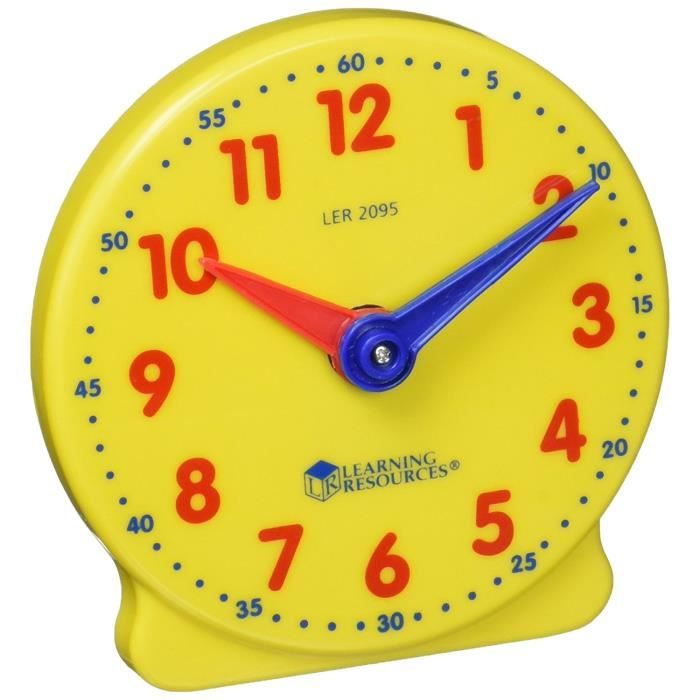 Homotte Learning Clock Horloge d'Apprentissage - Learning Resources - Big Time - Jaune - 3 ans ...