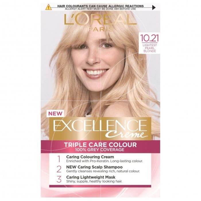 L'Oréal Excellence Crème Colorante triple soin 10.21 blond perlé clair