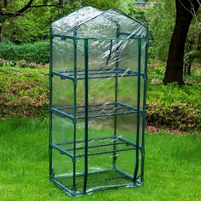 Couverture transparente antigel et isolée pour serre de jardin,PVC,couverture végétale adaptée à une étagère à 4 couches,160*49*69CM