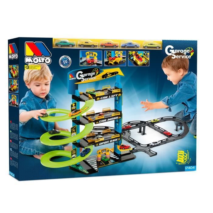 Garage pour enfants Molto avec étages pistes Cdiscount Jeux