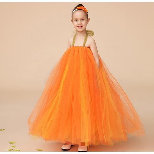 robe orange fille