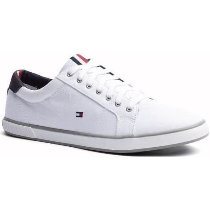 TOMMY HILFIGER Baskets Harlow - Homme - Blanc - Cdiscount Chaussures