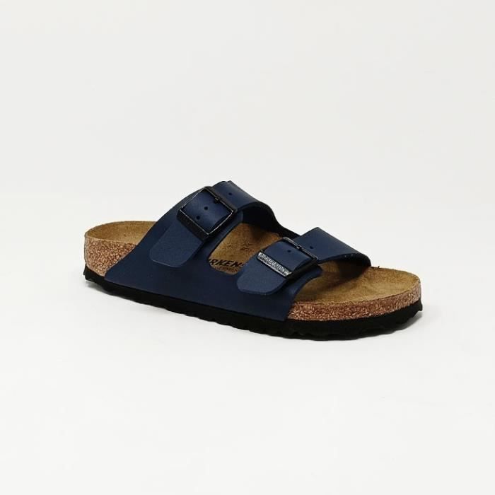 Sandales Femme - BIRKENSTOCK Arizona BF Bleu - Double bride pour un meilleur maintien du pied