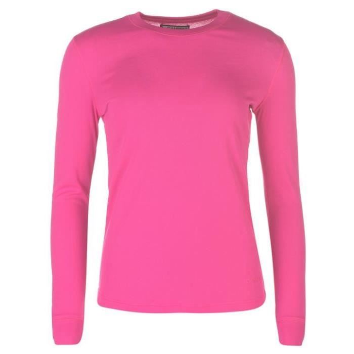 t-shirt thermique femme - campri - gamme de température -20 ºc à +20 ºc - rose