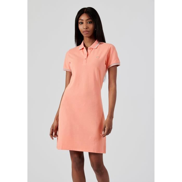 kaporal - robe polo corail femme julix