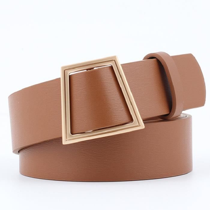 Ceinture Femme En Cuir Véritable Marron - Boucle Laiton Largeur 15/16 Pouce - Taille 38 - Fabriquée En Allemagne - Neuf Sans étiquette