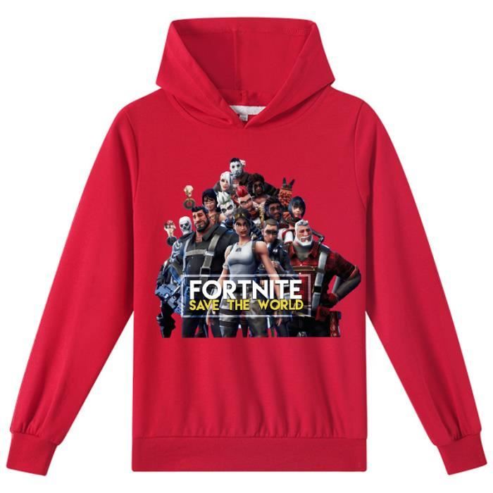Sweat Capuche Fortnite Enfant Sweatshirt Hoodie Automne Manche