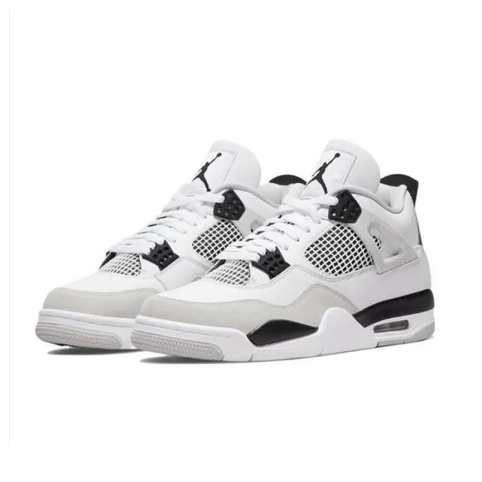 Nike Air-Jordanx 4 Retro Military Noir Blanc et Noir Femme Homme AJ4 Chaussures de basket-Ciment blanc CD2022001 Nike Air-Jordanx 4 Retro Military Noir Blanc et Noir Femme Homme AJ4 Chaussures de basket-Ciment blanc CD2022001