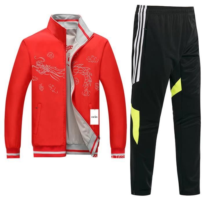 Survêtement Homme 2 Pièces à Capuche – Confortable Pour Le Sport, La Détente, Taille S à 3XL