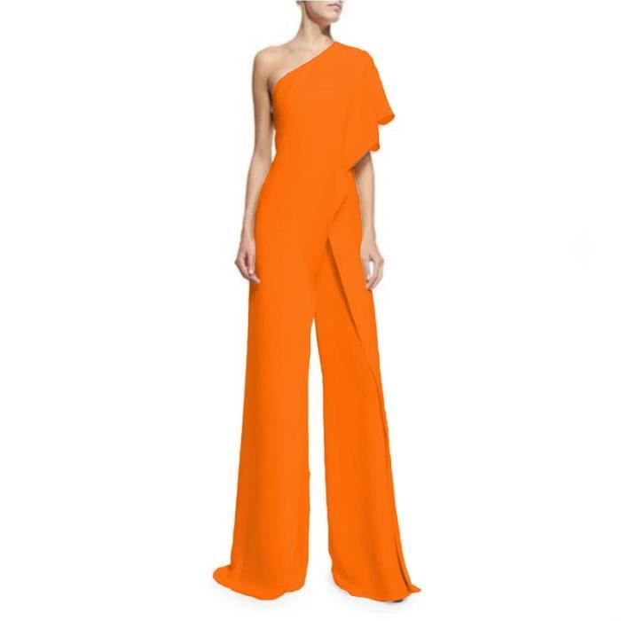 Combinaison Femme Asymétrique Jumpsuit Élégant Pantalon Loose