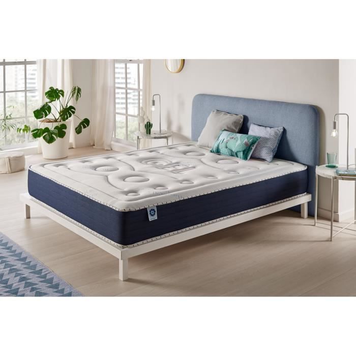 Matelas Sensogel 80 X 190 Cm Mousse Memoire De Forme Systeme Blue Latex Sommeil Reparateur 7 Zones De Confort Achat Vente Matelas Cdiscount