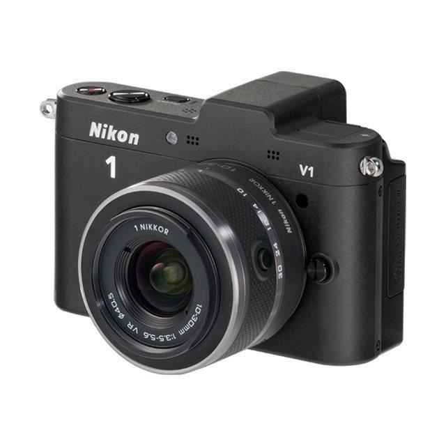 Nikon 1 V1 Appareil photo numérique sans miroir 10.1 MP 3x zoom optique objectif 1 NIKKOR VR 10-30 mm noir