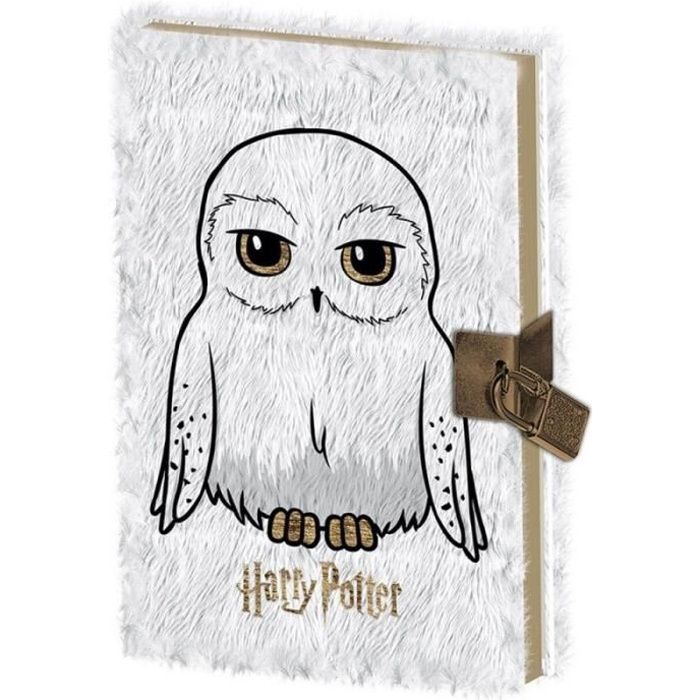 Carnet de Notes Harry Potter Hedwige Premium Fourrure sur Cadeaux et Anni